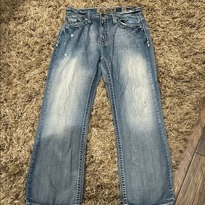 Men's Blue Distressed Jeans